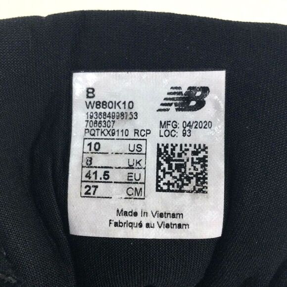New Balance Fresh Foam 880 - Women's Sz 10(B) Black Running Shoes - W880K10 - Picture 12 of 12